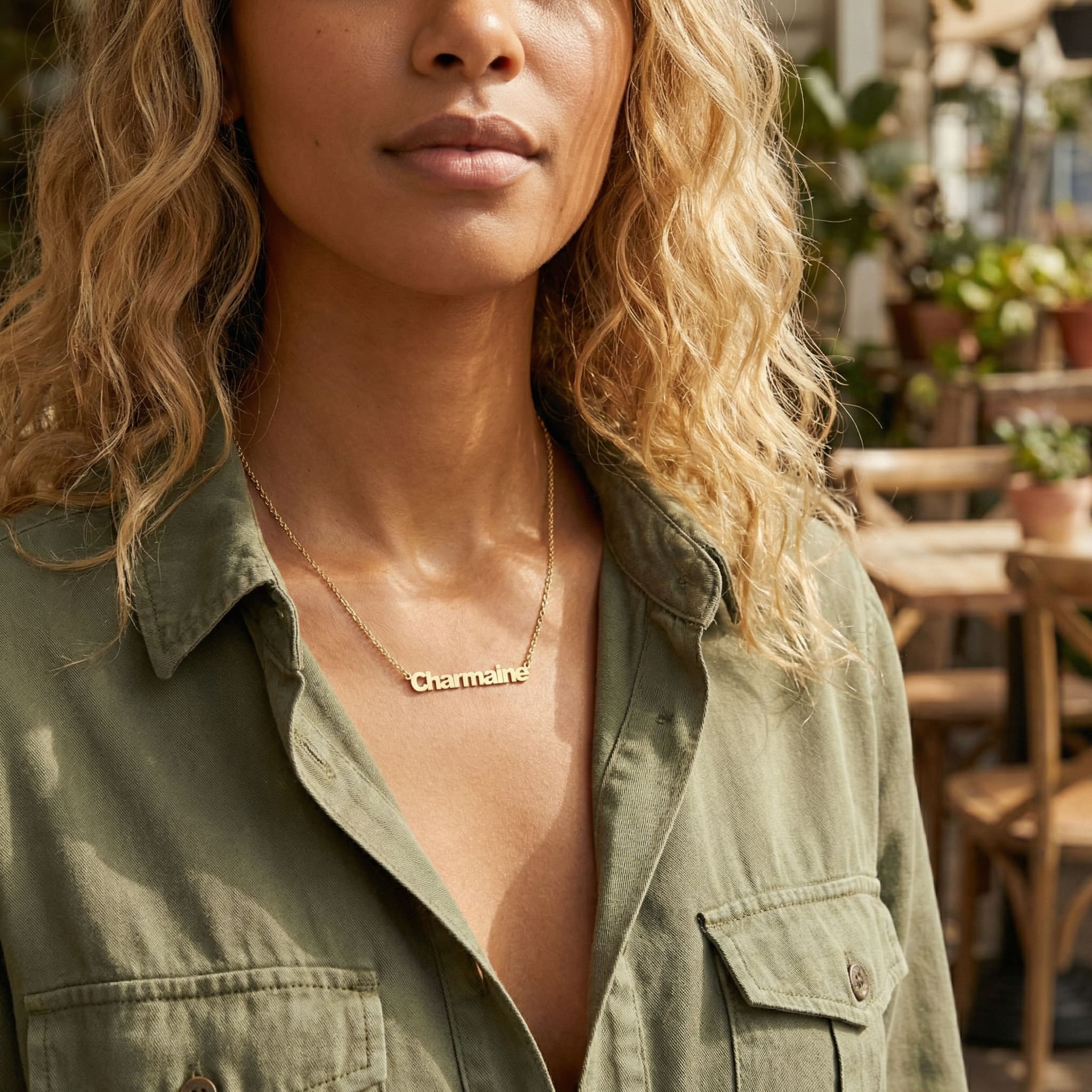 Name Necklace with Emotional Spark SN015A