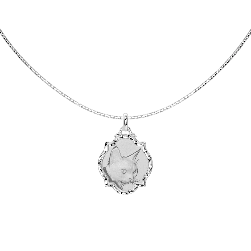 Pet Photo Relief Necklace-925 Sterling Silver