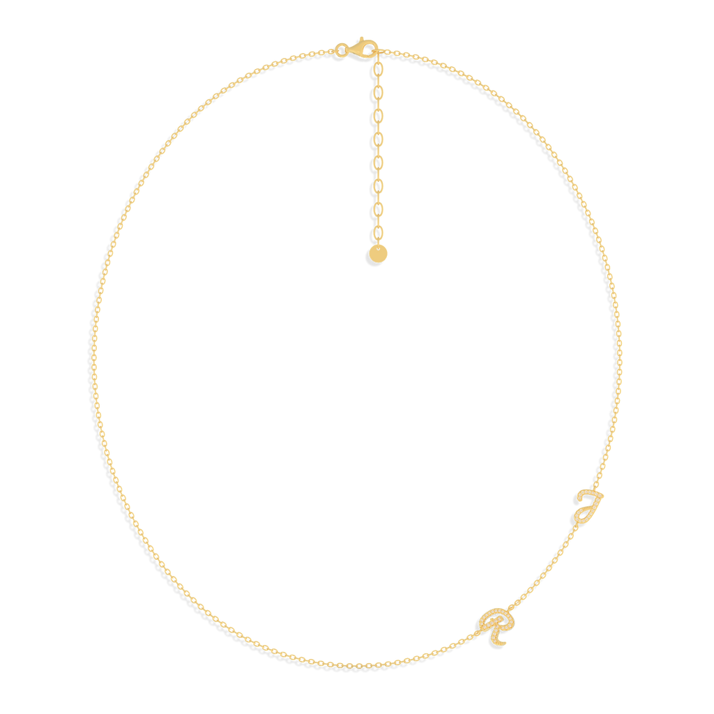 InitialLink Tilt Necklace SN024BR