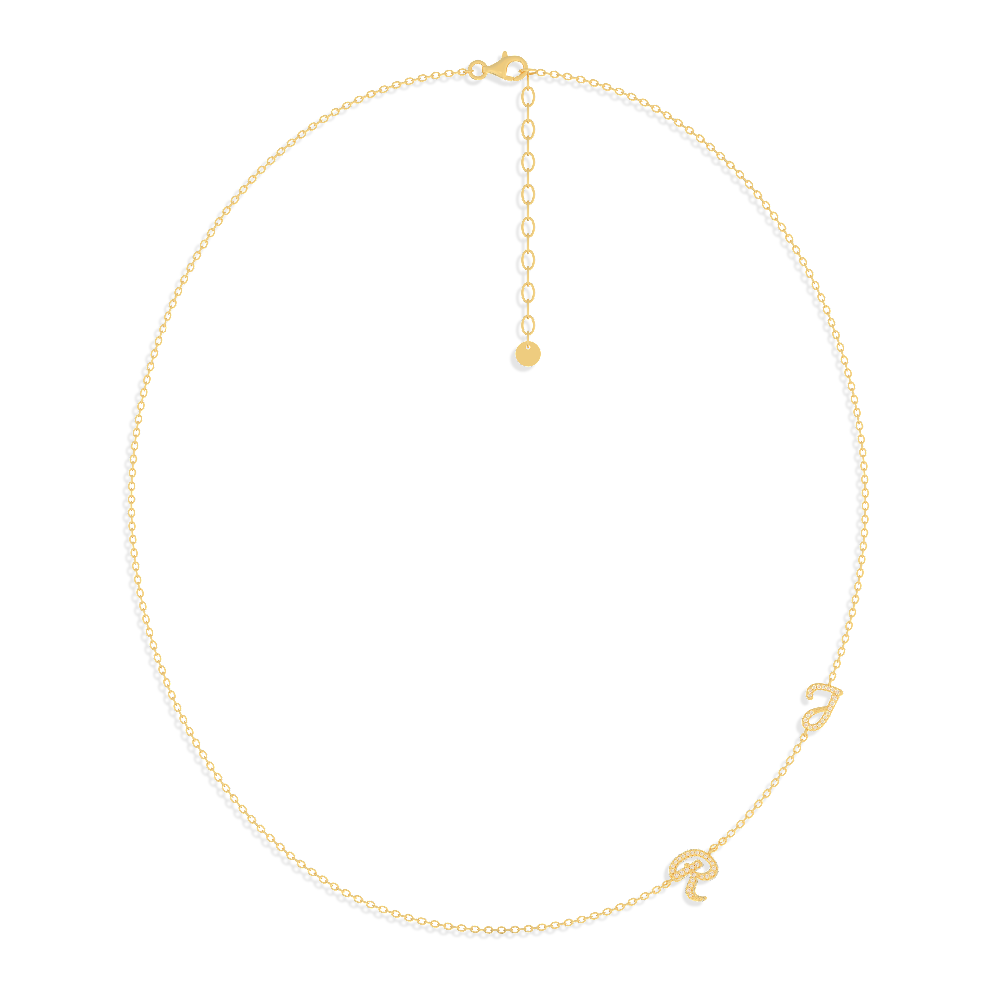 InitialLink Tilt Necklace SN024BR