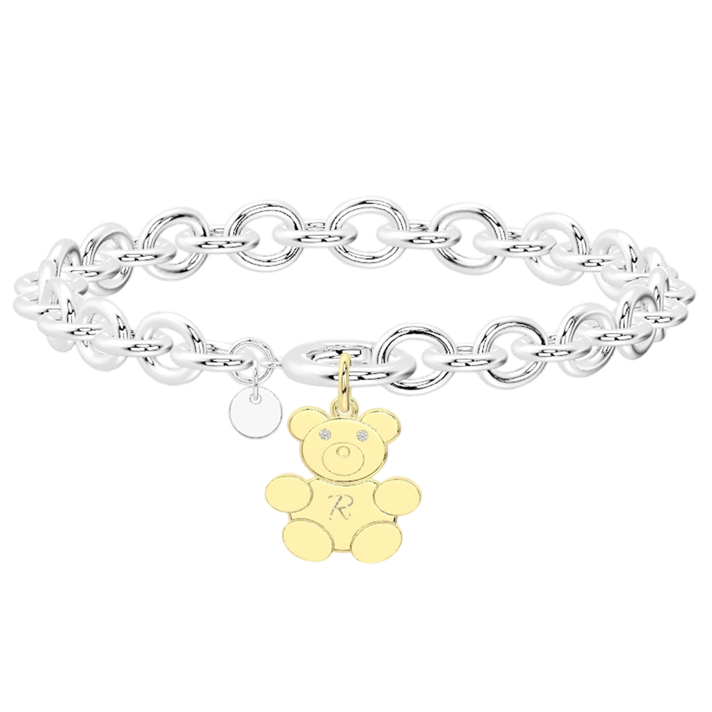 Teddy Bear Fingerprint Bracelet – Personalized Keepsake
