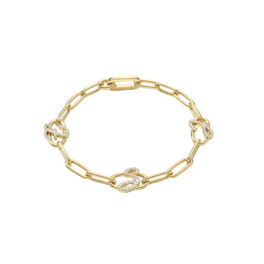 Family Initial Moments Bracelet – Personalized Letter Charm Bracelet Keepsake