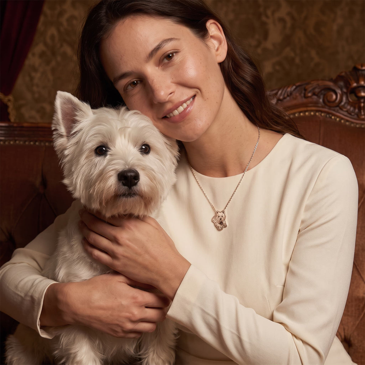 Custom 3D Pet Portrait Necklace