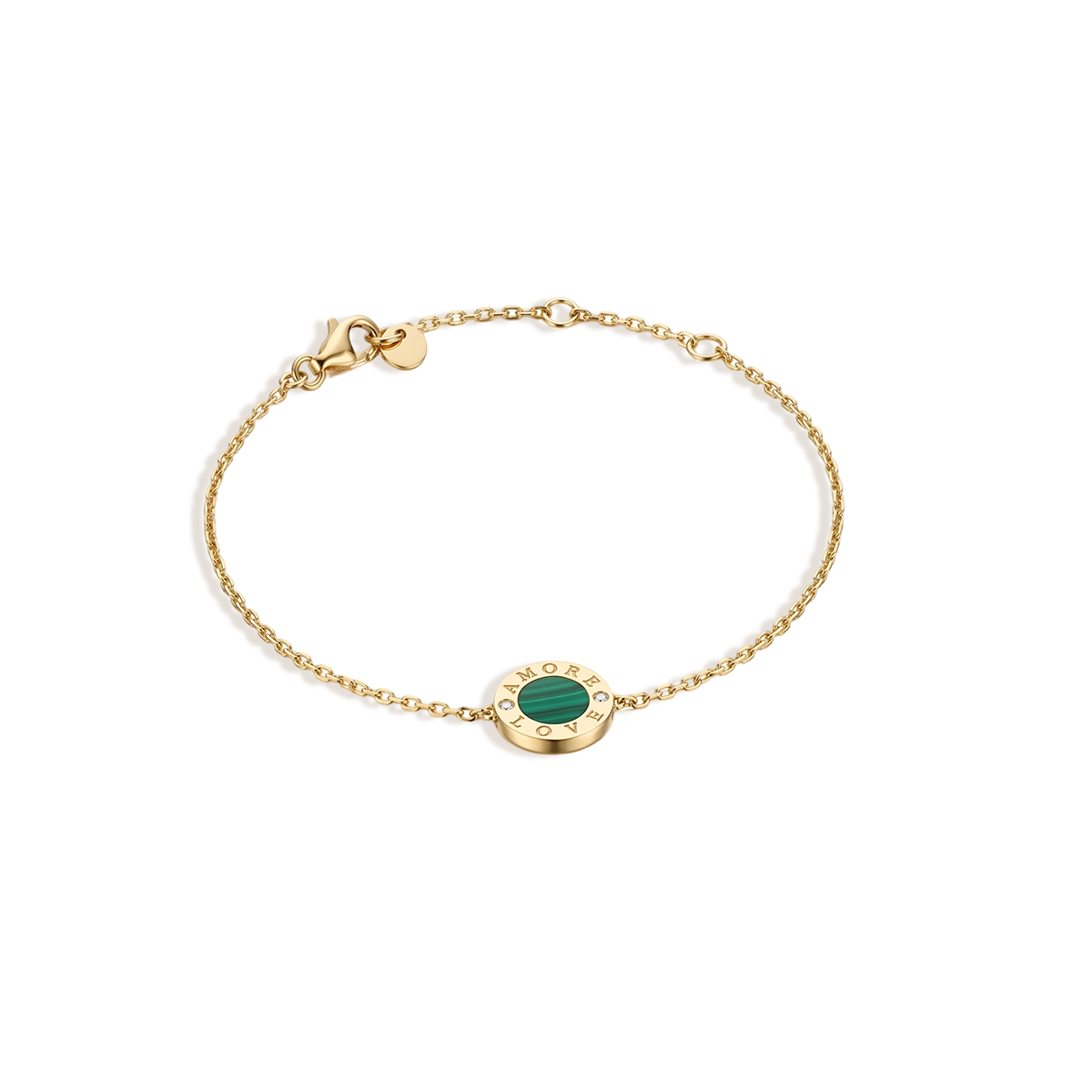 Custom Love Bracelet for Couples – Gemstone Engraved Fingerprint Jewelry Gift SB011