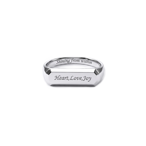 Custom Engraved Signet Ring for Women & Men – Personalized Couple Love Ring SR011