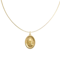 Collier personnalisé gravé avec photo – Pendentif ovale plaqué or 18 carats avec portrait, collier commémoratif personnalisé en relief 3D pour hommes et femmes