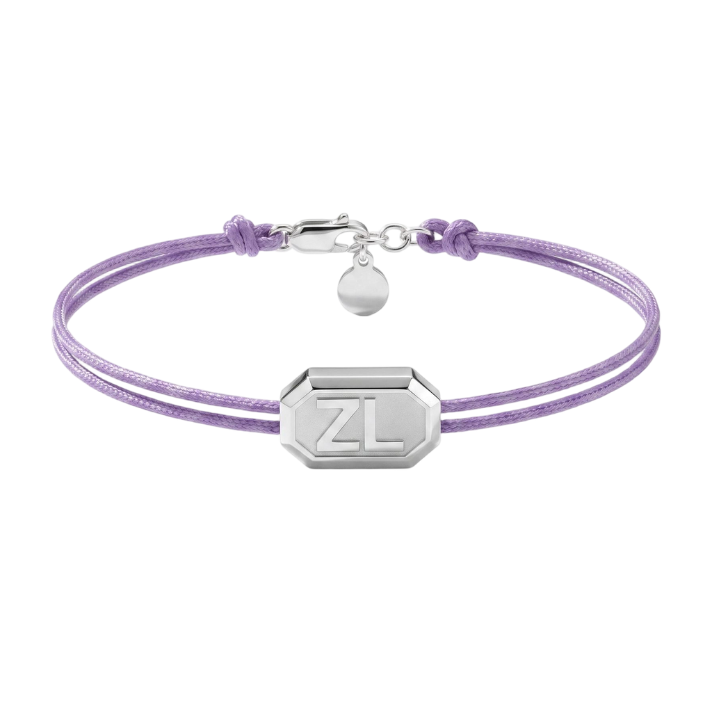 Personalized Fingerprint and Initial Bracelet-925 Sterling Silver