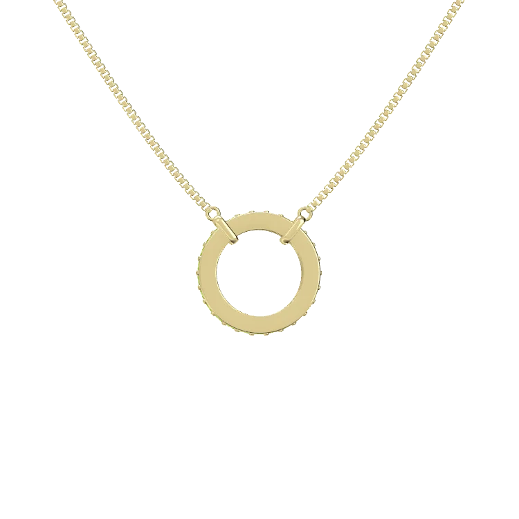 Personalized Family Circle Birthstone Necklace