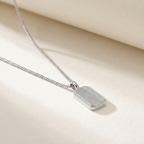 Custom Engraved Fingerprint Pendant