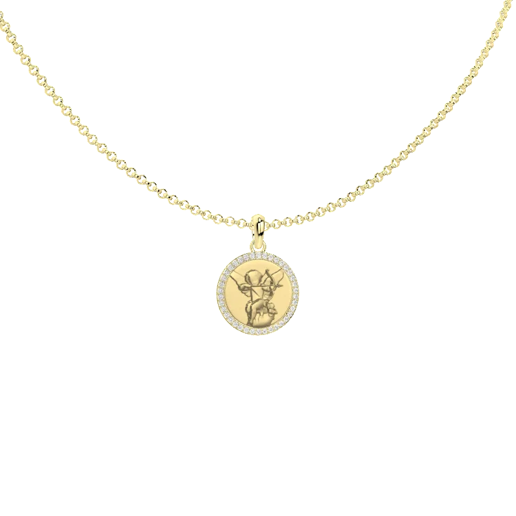 Collier de Deuil Personnalisé – Pendentif Halo Gravé Photo, Bijou Commémoratif et Religieux avec Gravure au Dos