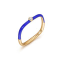 Limitless Color Enamel Ring-925 Sterling Silver Ring with Lab Grown Diamond
