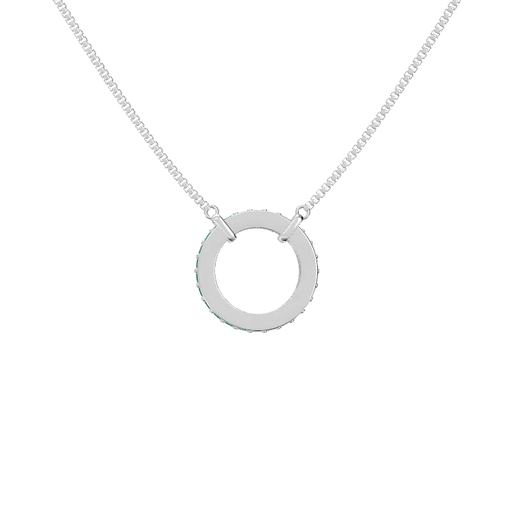 Personalized Family Circle Birthstone Necklace