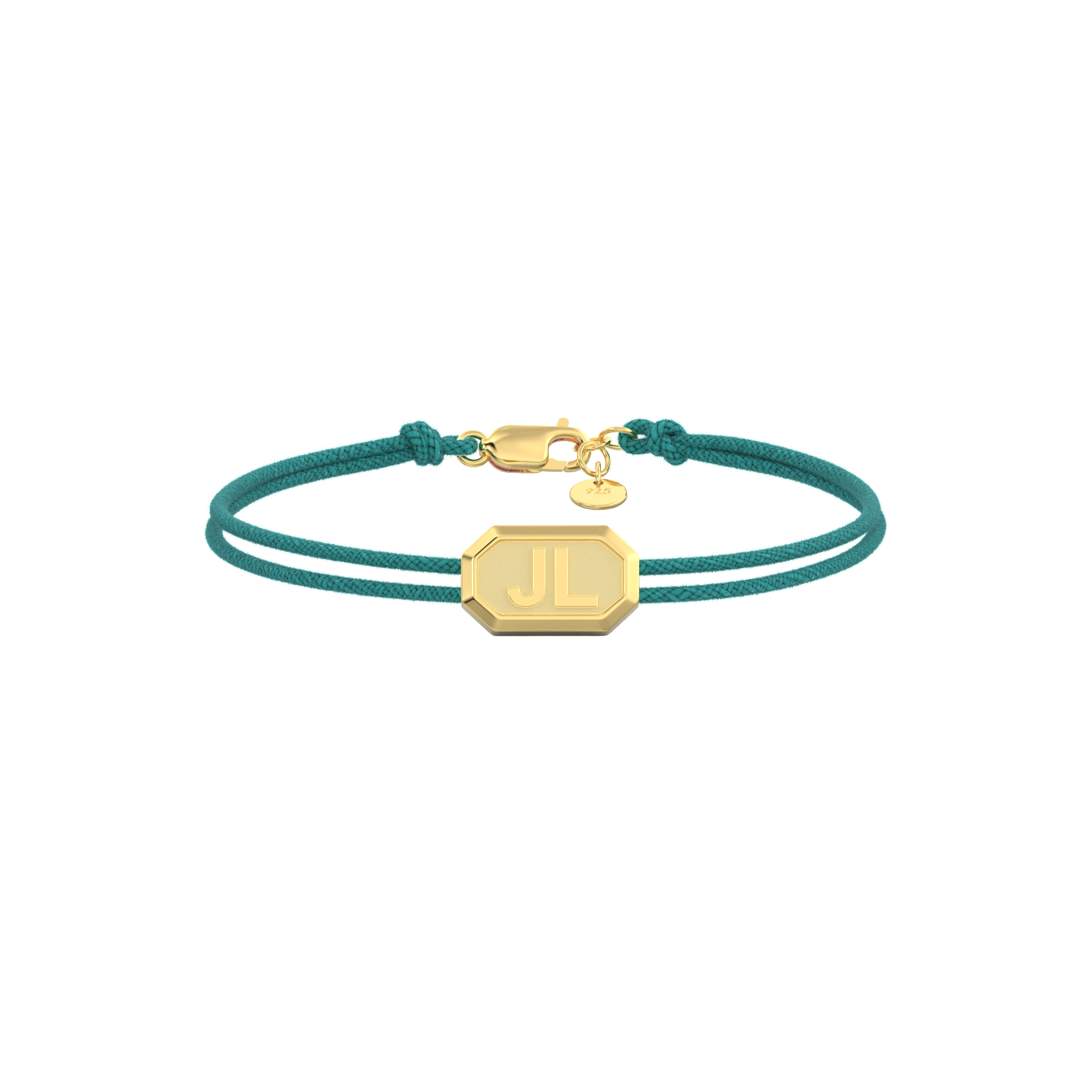 Personalized Initial Bracelet | 925 Sterling Silver Facet Bead Bracelet SB003G