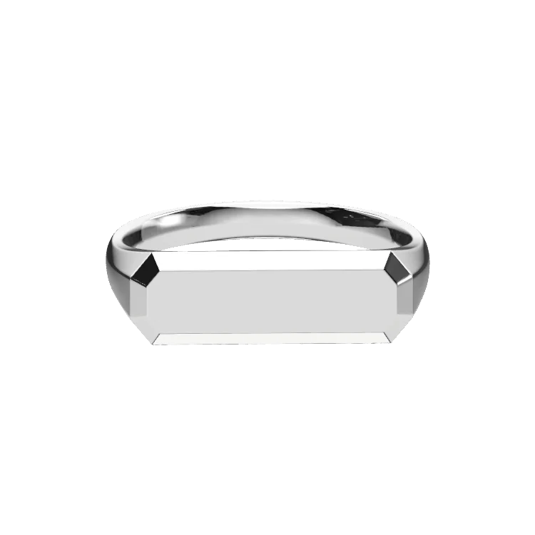 Bague Chevalière Gravée Personnalisée pour Femme & Homme – Bague d'Amour Personnalisée pour Couple SR011