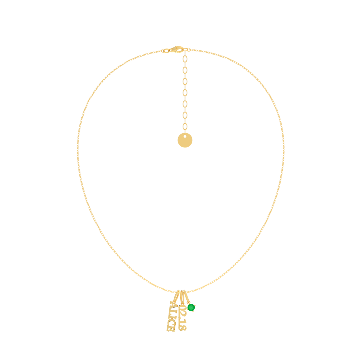 CharmStack Birthstone Name Necklace SN023BR