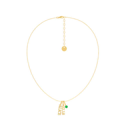 CharmStack Birthstone Name Necklace SN023BR