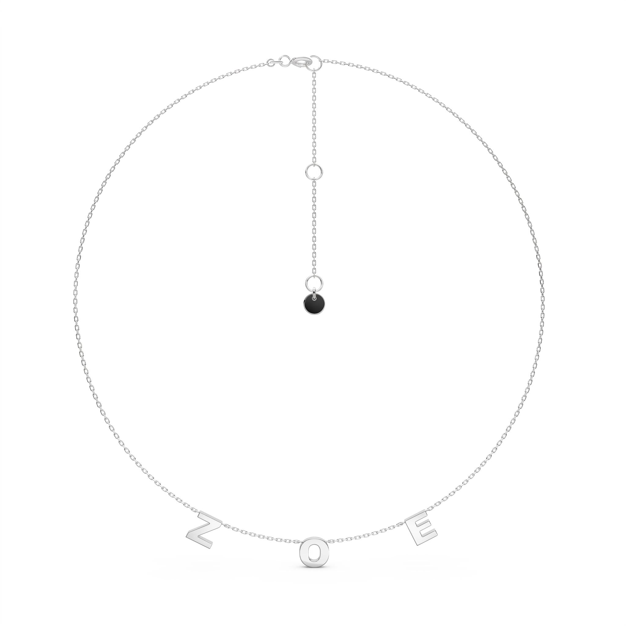 Personalized Spaced Letter Name Necklace