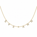 Personalized Sparkle Spaced Letter Necklace