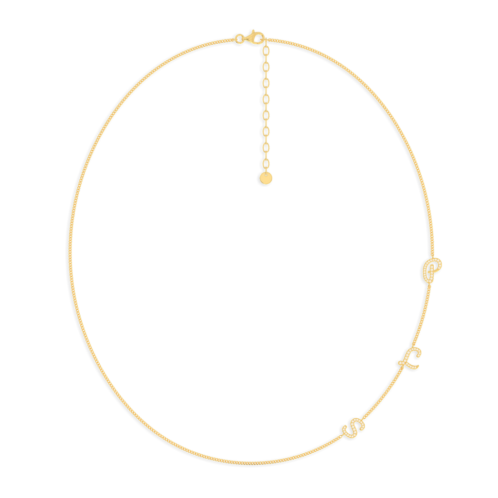 InitialLink Tilt Necklace SN024BR
