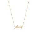 Custom Script Name Necklace – Personalized Signature Name Necklace, 18K Gold Plated Jewelry Gift