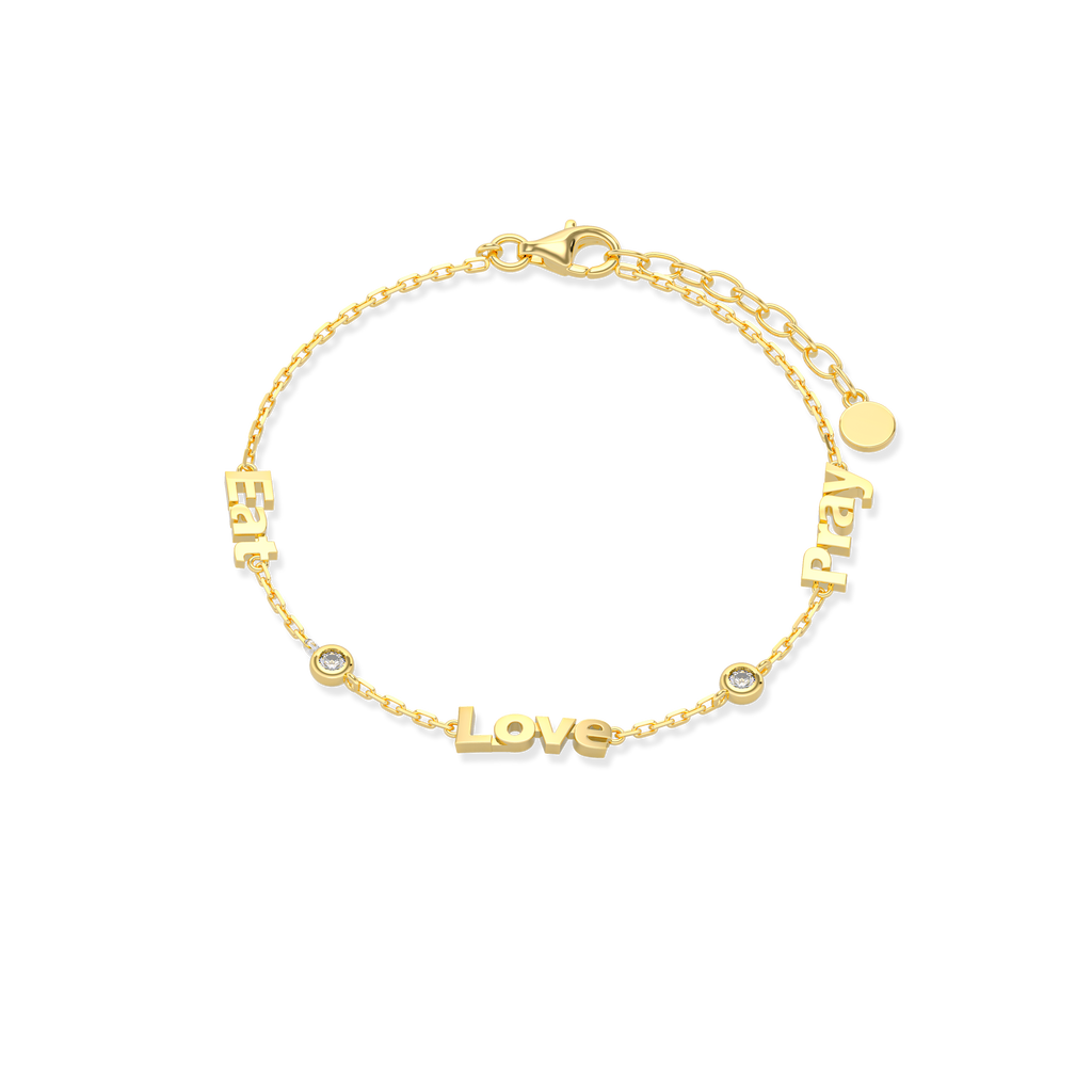 Personalized Gold Initial and Name Bracelet for Women, Faith Inspired Scripture Bracelet Gift for Her
