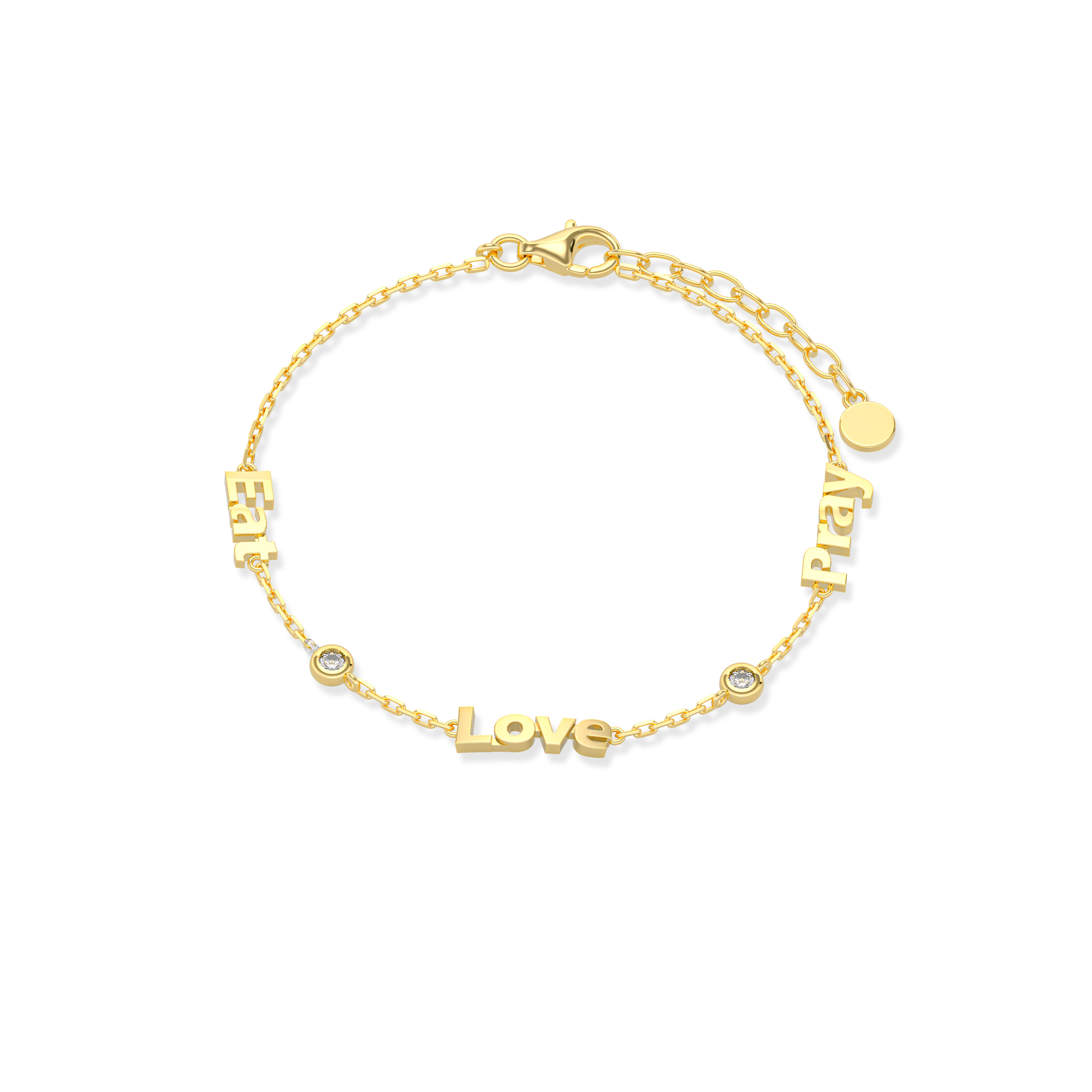 Personalized Gold Initial and Name Bracelet for Women, Faith Inspired Scripture Bracelet Gift for Her