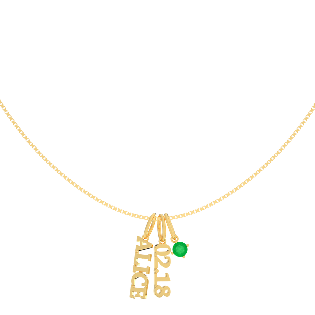 CharmStack Birthstone Name Necklace SN023BR