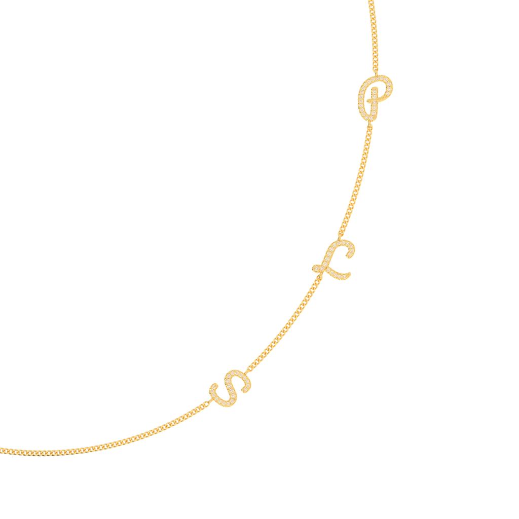 InitialLink Tilt Necklace SN024BR