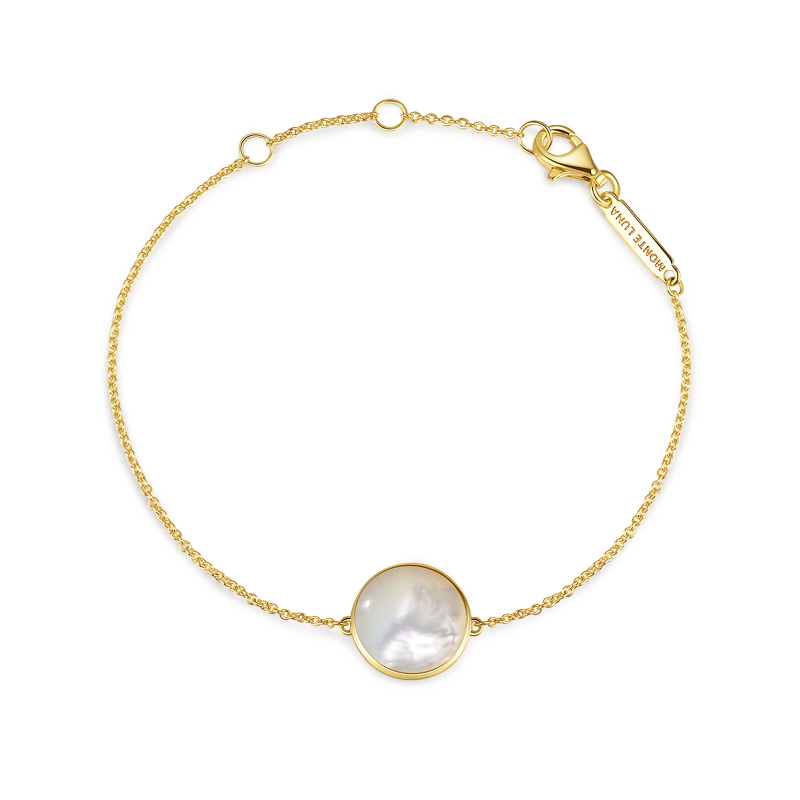 Mother of Pearl Necklace -18K Gold Plated Sterling Silver