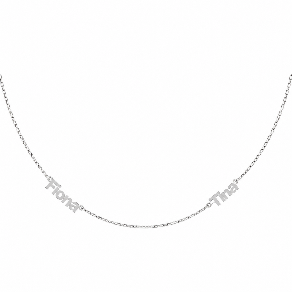 Double Name Necklace - Personalized Jewelry