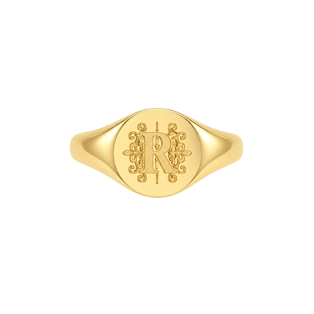 Personalized Monogram Signet Ring – S925 Sterling Silver