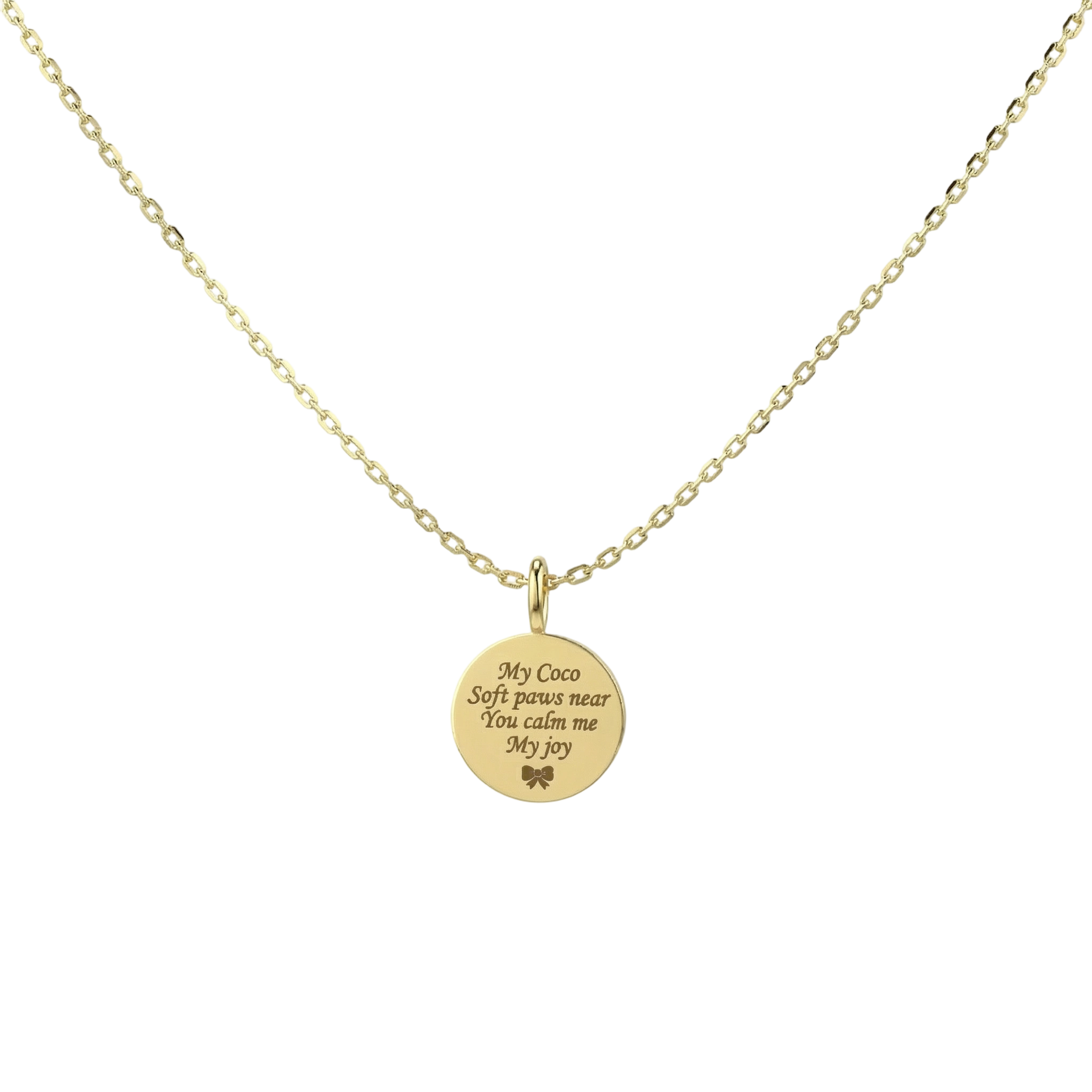 Custom Pet Photo Relief Pendant | 18K Gold Personalized Pet Memorial Necklace for Dog and Cat Lovers