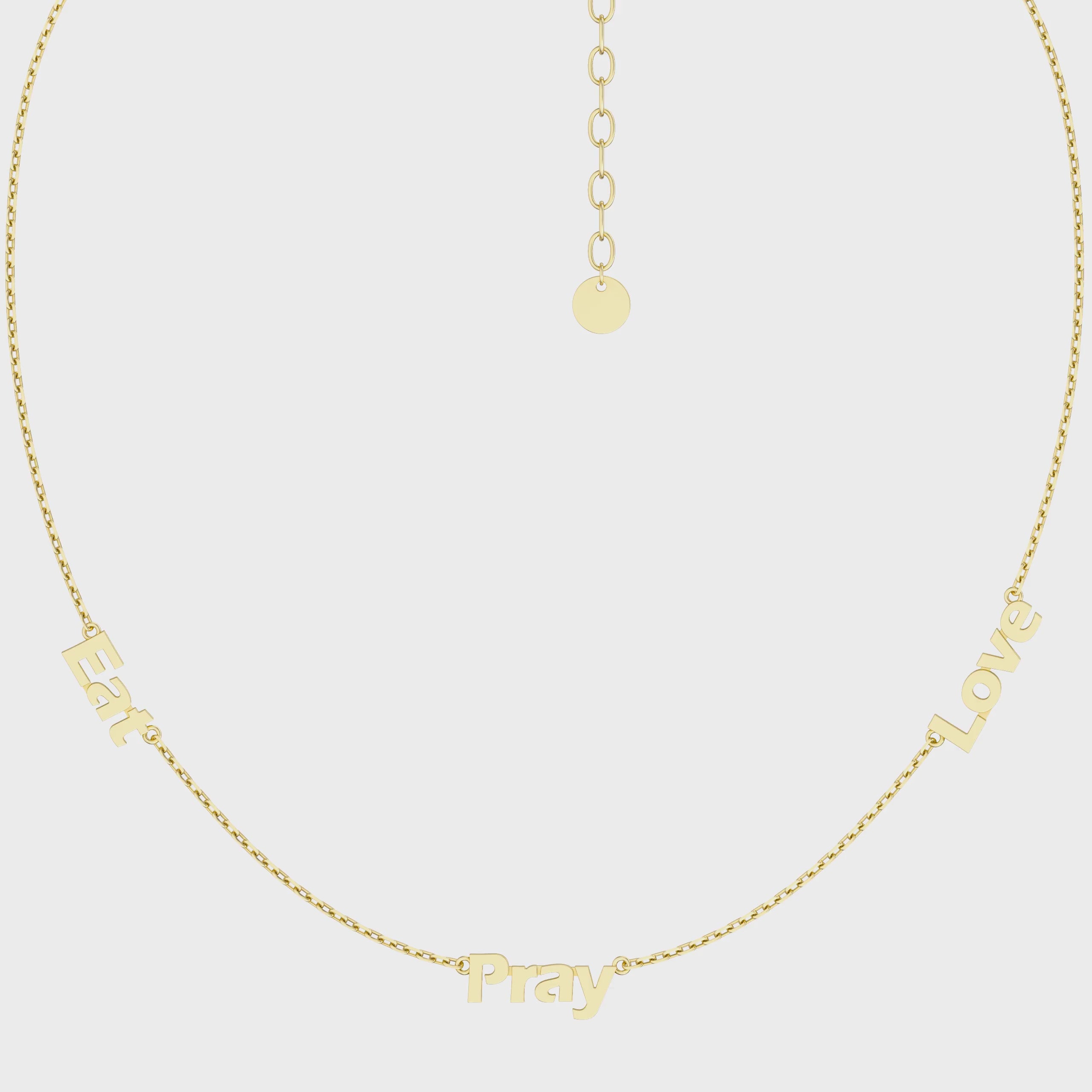 Linked by Love – Name Necklace with Emotional Spark SN014H