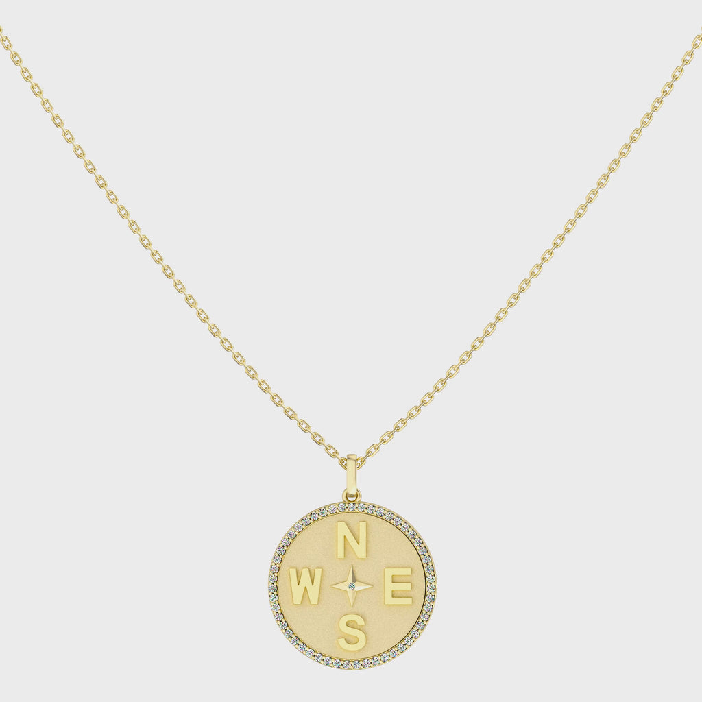 Personalized Medallion Necklace | Custom Letter & Lucky Symbol Pendant with Engraving or Photo Upload, 18K Gold Plated