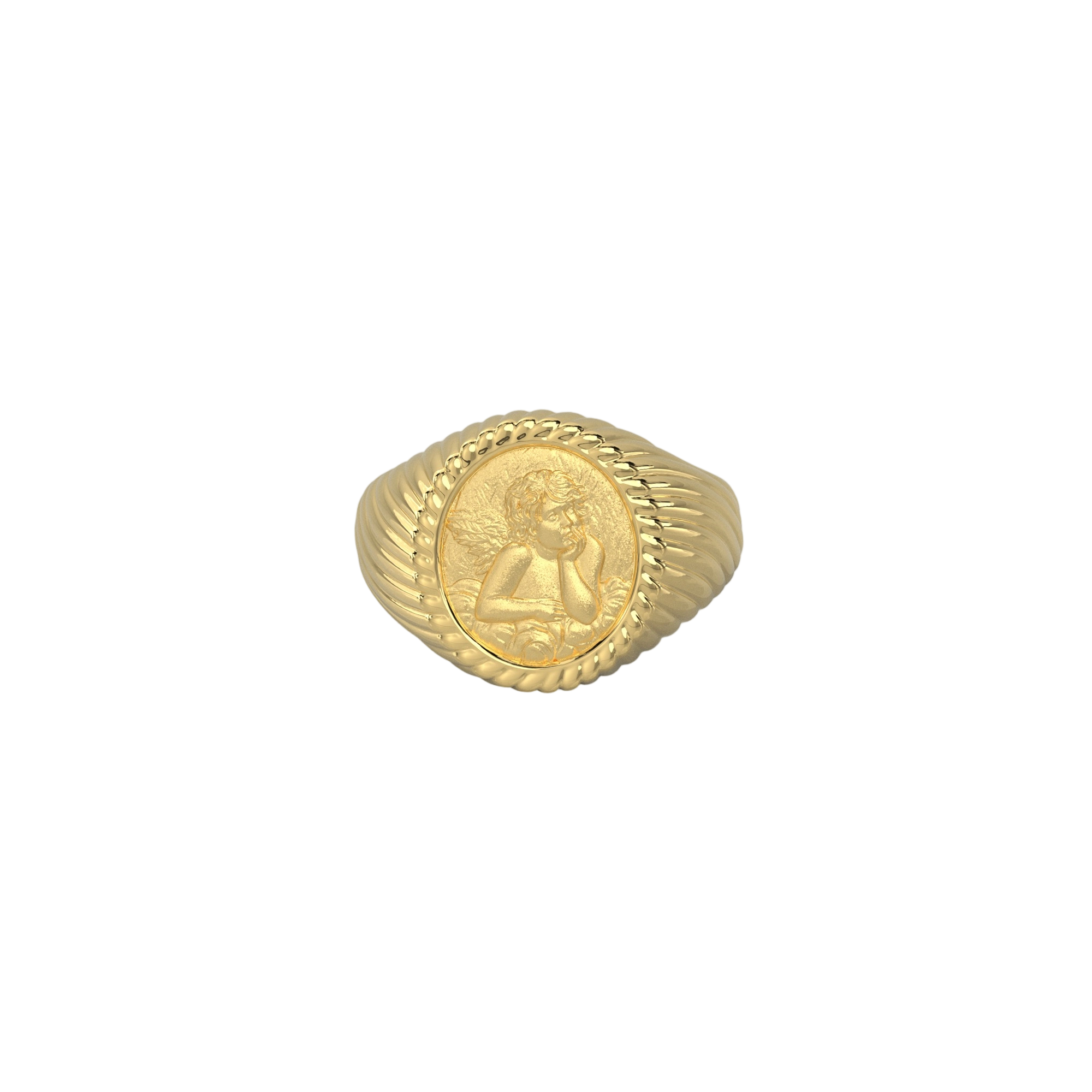 Vintage Coin Signet Ring - S925 Sterling Silver