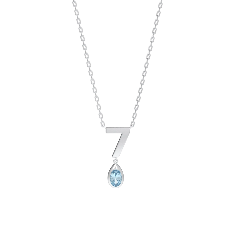 Collier personnalisé avec chiffre de naissance et pierre de naissance – Pendentif porte-bonheur personnalisé avec 12 pierres de naissance et serti oxyde de zirconium en option, cadeau de bijoux d'anniversaire